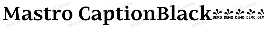 Mastro CaptionBlack字体转换
